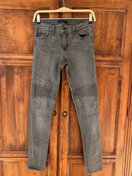 Flying Monkey Denim - Flying Monkey Low Rise Moto Skinny Denim Jean | Gray | Size 28 | Like New